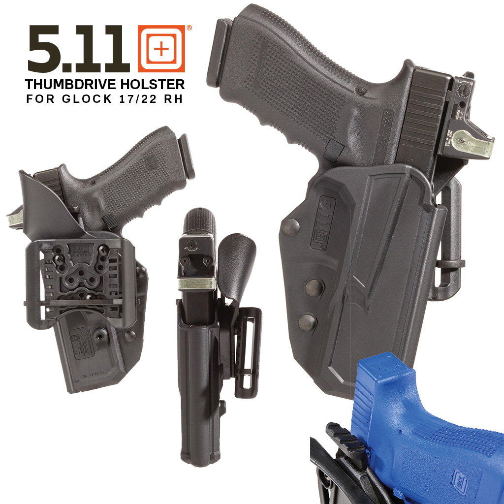 5.11 Tactical holster for Glock 17 and 22 thumbdrive level 2 quick draw retention
