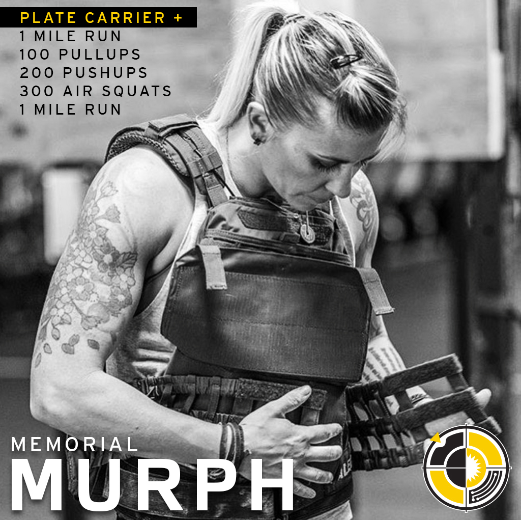 Celebrating Memorial Murph with CrossFit Weighted plate. 5.11.