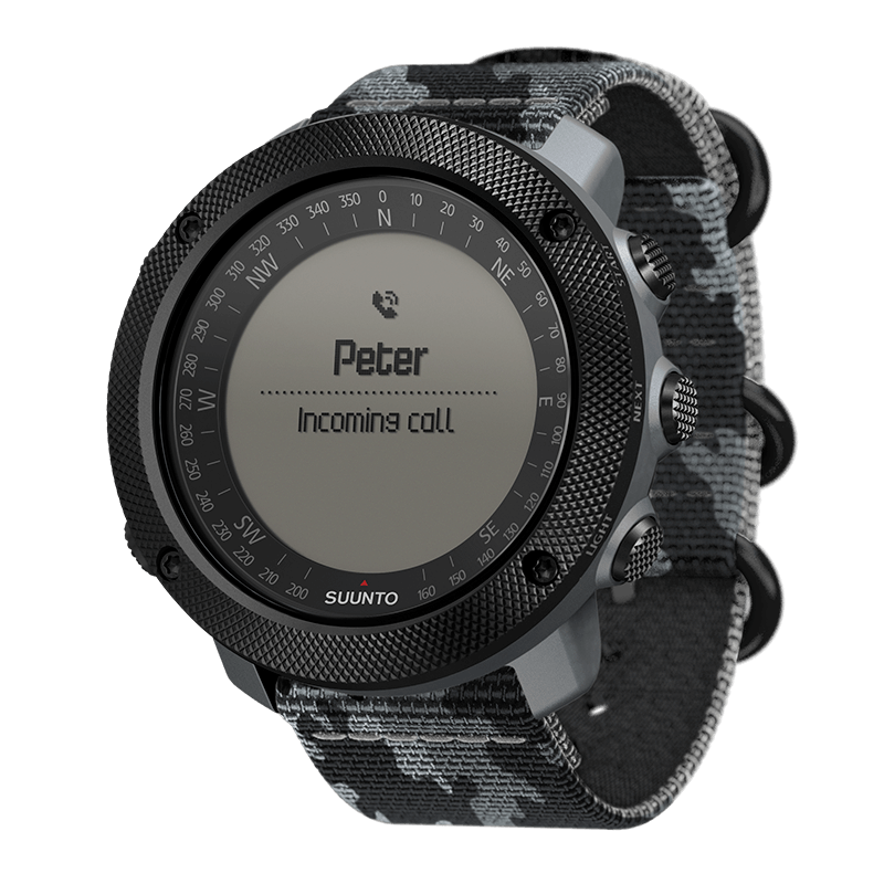 Suunto Traverse Alpha Incoming call phone notifications apps on tactical smart watch